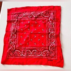Classic Red Paisley Bandana Scarf